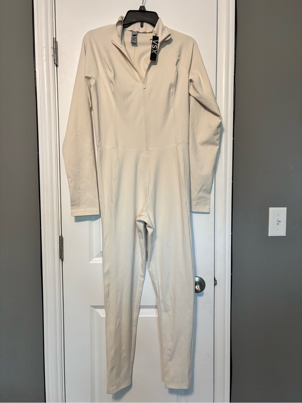 VSX Cream Full-Length Warmtech Catsuit Size Large